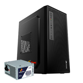 KIT GABINETE OFFICE MN1628 COM FONTE OFFICE 200W GREY - MONOCRON