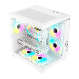 GABINETE GAMER SNOW GRODD | LATERAL DE VIDRO - AQUÁRIO - CLANM