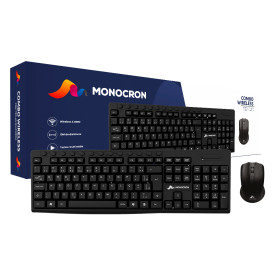 COMBO TECLADO MULTIMÍDIA MN5260 E MOUSE MN4W310 | WIRELESS 2,4GHz - MONOCRON