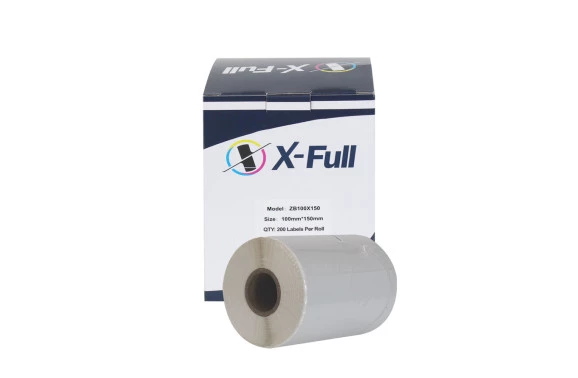 ROLO DE ETIQUETA DE PAPEL TÉRMICO COMPATÍVEL COM ZEBRA | 100mm*150mm* | 200 ETQ - X-FULL