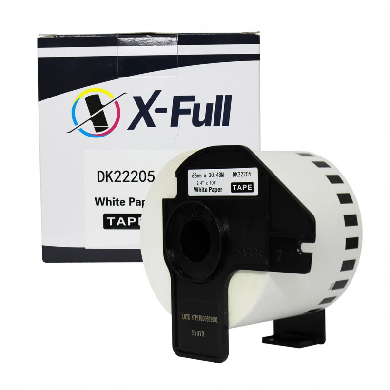 FITA COMPATÍVEL COM ETIQUETADORA BROTHER DK-22205 62MM ETIQUETA