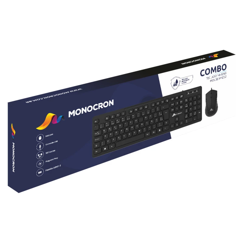 COMBO TECLADO MN8269 E MOUSE MN232 - MONOCRON