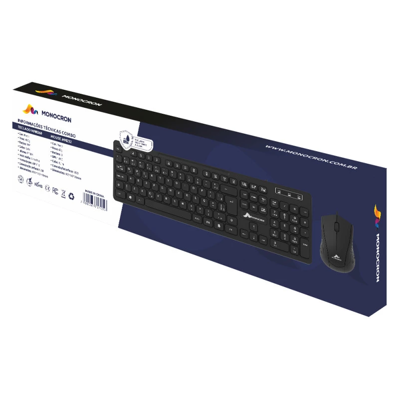 COMBO TECLADO MN8269 E MOUSE MN232 - MONOCRON