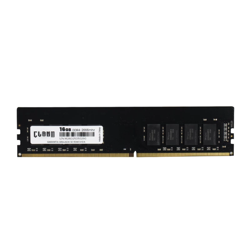MEMÓRIA RAM CLANM, 16GB, 2666MHz, DDR4, CL19, PRETO