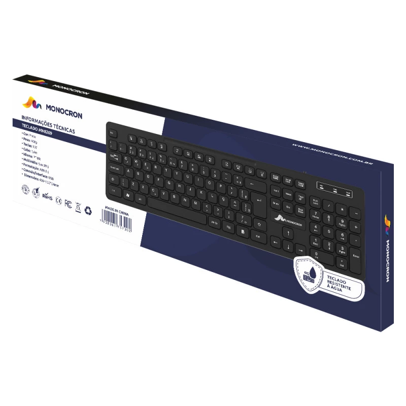 TECLADO MN8269 RESISTENTE À ÁGUA - MONOCRON