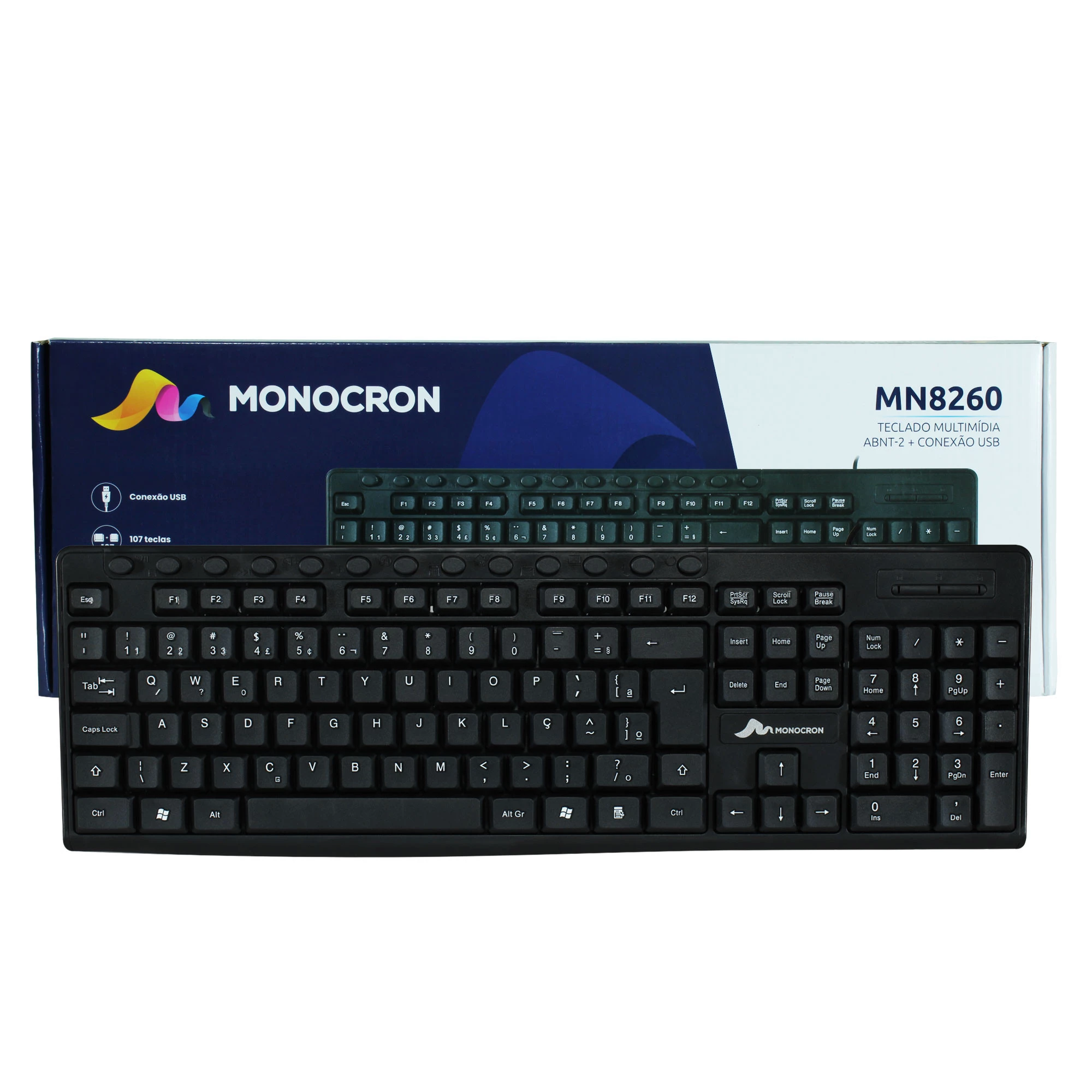TECLADO OFFICE MN8260 | ABNT-2 - MONOCRON