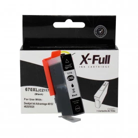 CARTUCHO DE TINTA COMPATÍVEL COM HP 670XL | 3525/4625 | BK - 22ML - X-FULL