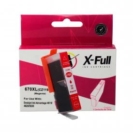 CARTUCHO DE TINTA COMPATÍVEL COM HP 670XL | 3525/4625 | MG - 14ML - X-FULL