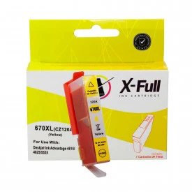 CARTUCHO DE TINTA COMPATÍVEL COM HP 670XL | 3525/4625 | YL - 14ML - X-FULL