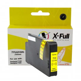 CARTUCHO DE TINTA COMPATÍVEL COM HP 711XL | CZ132A/CQ891A/CQ890A/CQ893A | YL - 28ML - X-FULL