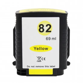 CARTUCHO DE TINTA COMPATÍVEL COM HP 82 C4913A | 500/500PS/510/800/800PS | YL - 69ML