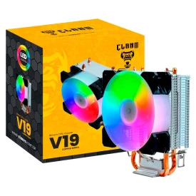 CPU COOLER FAN V19 | LED FIXO 4 PIN - CLANM