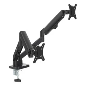 SUPORTE A GÁS PARA 2 MONITORES CS22 13"~32" - VESA 75X75/100X100 - CLANM
