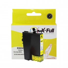 CARTUCHO DE TINTA COMPATÍVEL COM EPSON TO634 | C67/C87/CX3700/CX4100/CX4700 | YL - 10ML - X-FULL