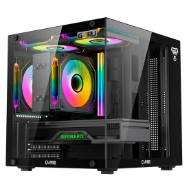 GABINETE GAMER GUIRU | VIDRO - AQUÁRIO - CLANM