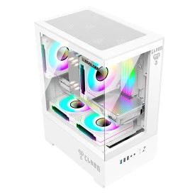 GABINETE GAMER SNOW MEGALON | LATERAL DE VIDRO - MINI TOWER - CLANM