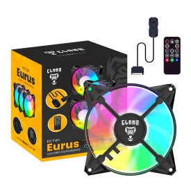KIT COOLER FAN EURUS ARGB 4PIN + CONTROLADORA | CLANM