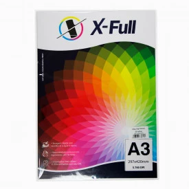 PAPEL FOTOGRÁFICO HIGH GLOSSY 180G A3 PACOTE C/ 20 FOLHAS - X-FULL 