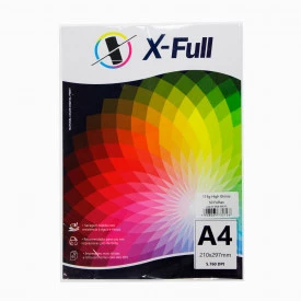 PAPEL FOTOGRÁFICO HIGH GLOSSY 115G A4 PACOTE C/ 50 FOLHAS - X-FULL 