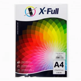 PAPEL FOTOGRÁFICO HIGH GLOSSY 115G A4 PACOTE C/ 20 FOLHAS - X-FULL