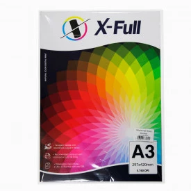 PAPEL FOTOGRÁFICO DUPLA FACE GLOSSY 180G A3 PACOTE C/ 20 FOLHAS - X-FULL