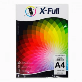 PAPEL FOTOGRÁFICO MATTE DUPLA FACE 220G A4 PACOTE C/ 100 FOLHAS - X-FULL