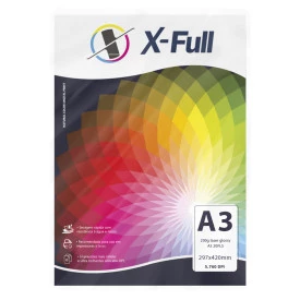 PAPEL FOTOGRÁFICO LASER GLOSSY 200G A3 PACOTE C/ 20 FOLHAS - X-FULL