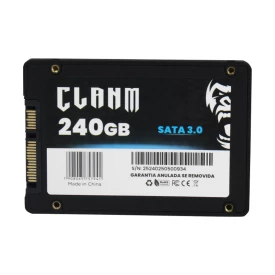 SSD CLANM, 240GB, SATA III, 2.5", Leitura: 520MB/s, Gravação: 500MB/s, Preto