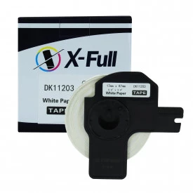FITA COMPATÍVEL COM ETIQUETADORA BROTHER DK-11203 17MM ETIQUETA TÉRMICA - X-FULL