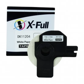 FITA COMPATÍVEL COM ETIQUETADORA BROTHER DK-11204 17MM ETIQUETA TÉRMICA - X-FULL