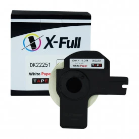 FITA COMPATÍVEL COM ETIQUETADORA BROTHER DK-22251 62MM ETIQUETA TÉRMICA - X-FULL