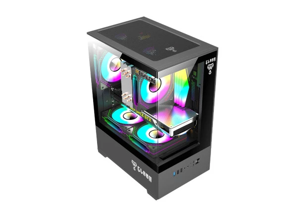 GABINETE GAMER NIGHT MEGALON | LATERAL DE VIDRO - MINI TOWER - CLANM